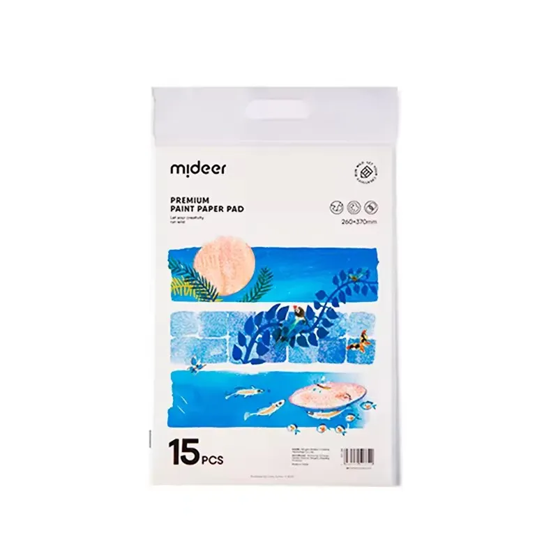 Mideer 15 szt. Profesjonalny papier do malowania pigmentami, papier do kolorowania, papier do rękodzieła artystycznego, zabawki do rysowania dla dzieci