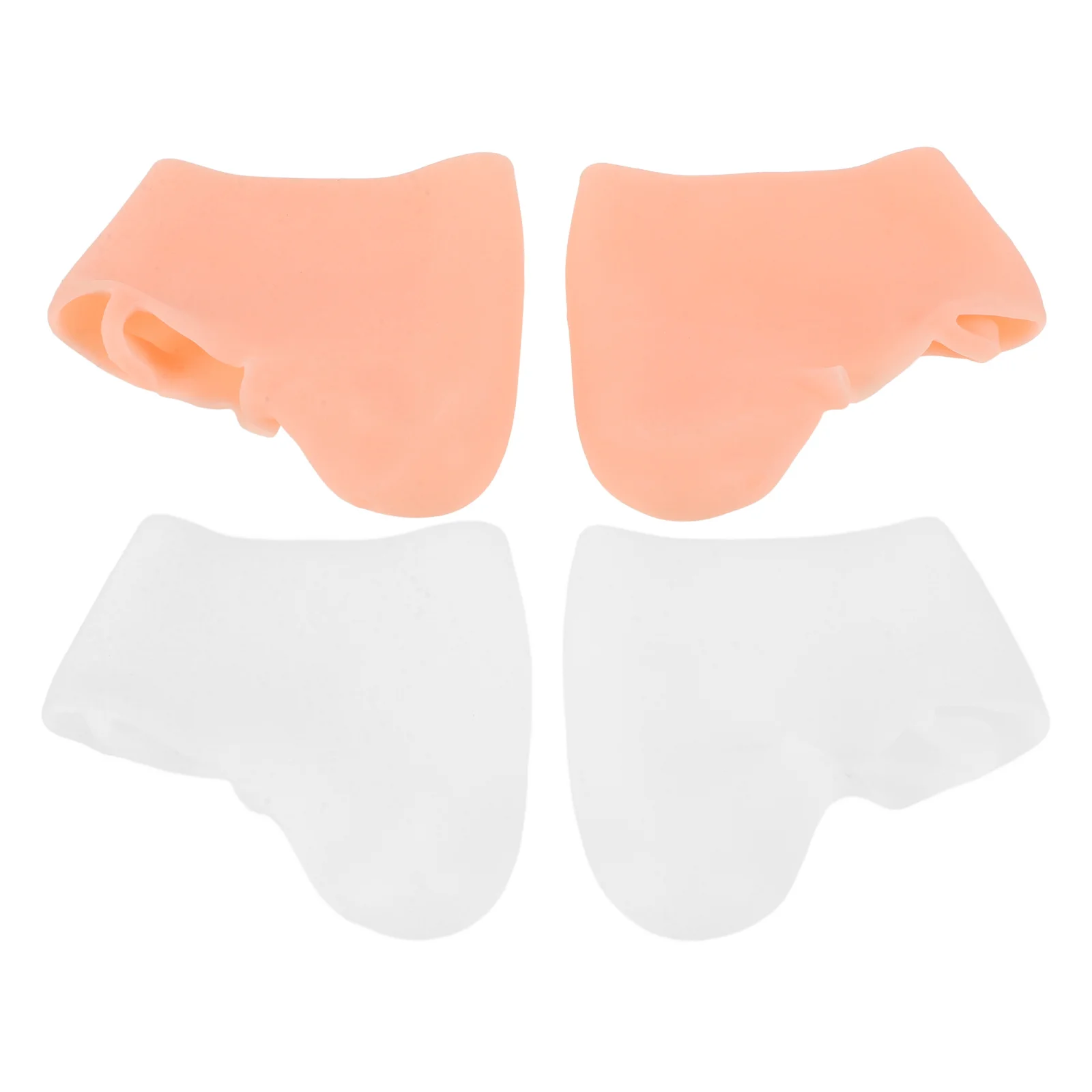 

2 пары защитных накладок для ног с двойным пальцем, силиконовый корректирующий рукав для облегчения боли, плюсневые подушечки, повседневная одежда, спортивная работа