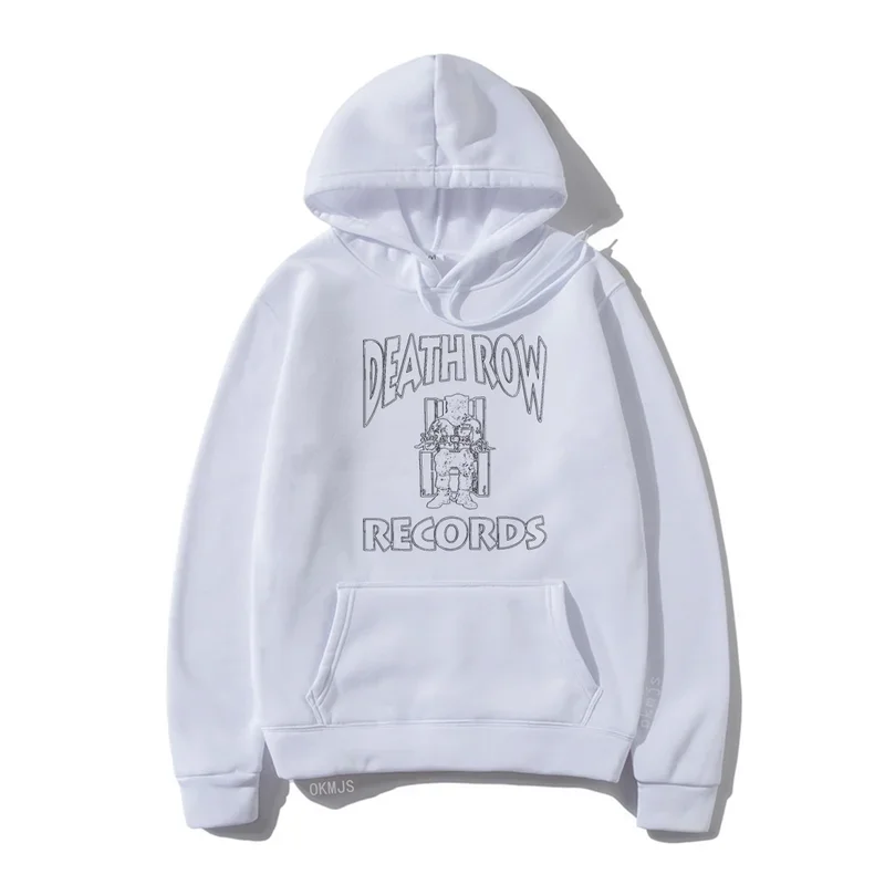 Death Row Records men fleece warm mens sweatshirt casual solid color streetwear pullovers sport school fashion hot sale hoodies