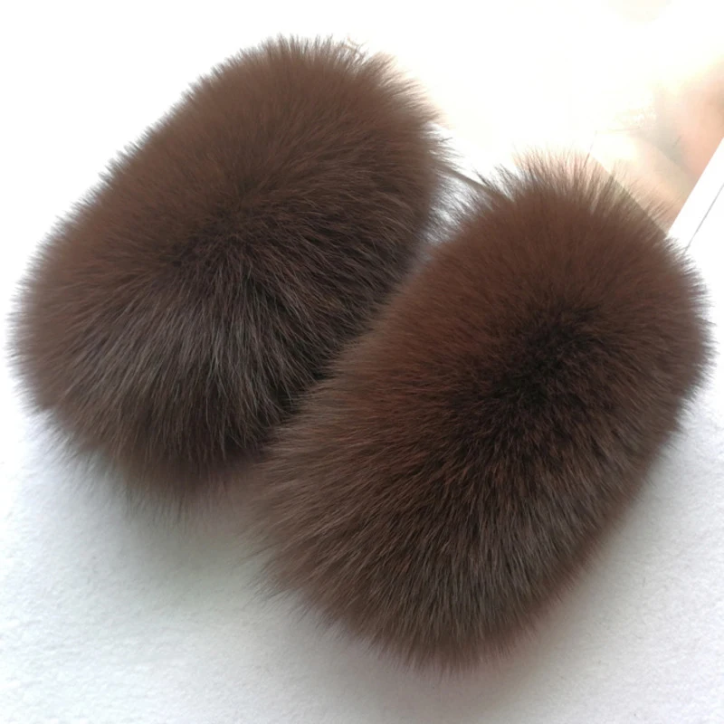 Real Fox Fur Cuffs Women Wrist Keep Warm Arm Warmers Warmer Sleeve Female Jacket Fur Cuff Fluffy Fur Cuff  Ladies Warm Arm Cuff