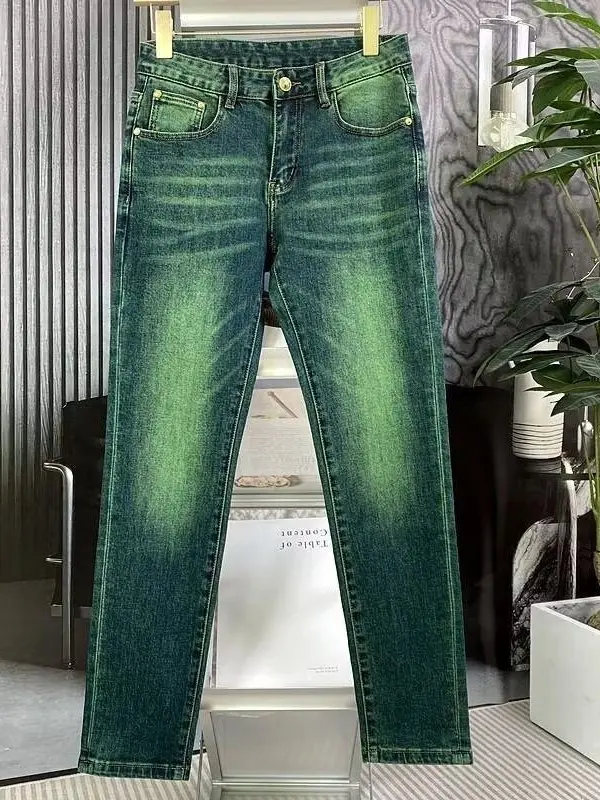 

een Slim Fit Men's Jeans Faionable Versatile Elastic Trendy Casual Long Pants Spring Autumn Wear Comfortable Cotton Stret...