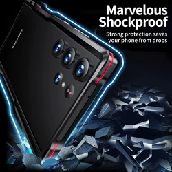 Luxury Metal Bumper for Samsung Galaxy S25Edge S26 S23 Ultra S24 Ultra Case, Aviation Alloy Aluminium Protect, Shockproof Cover
