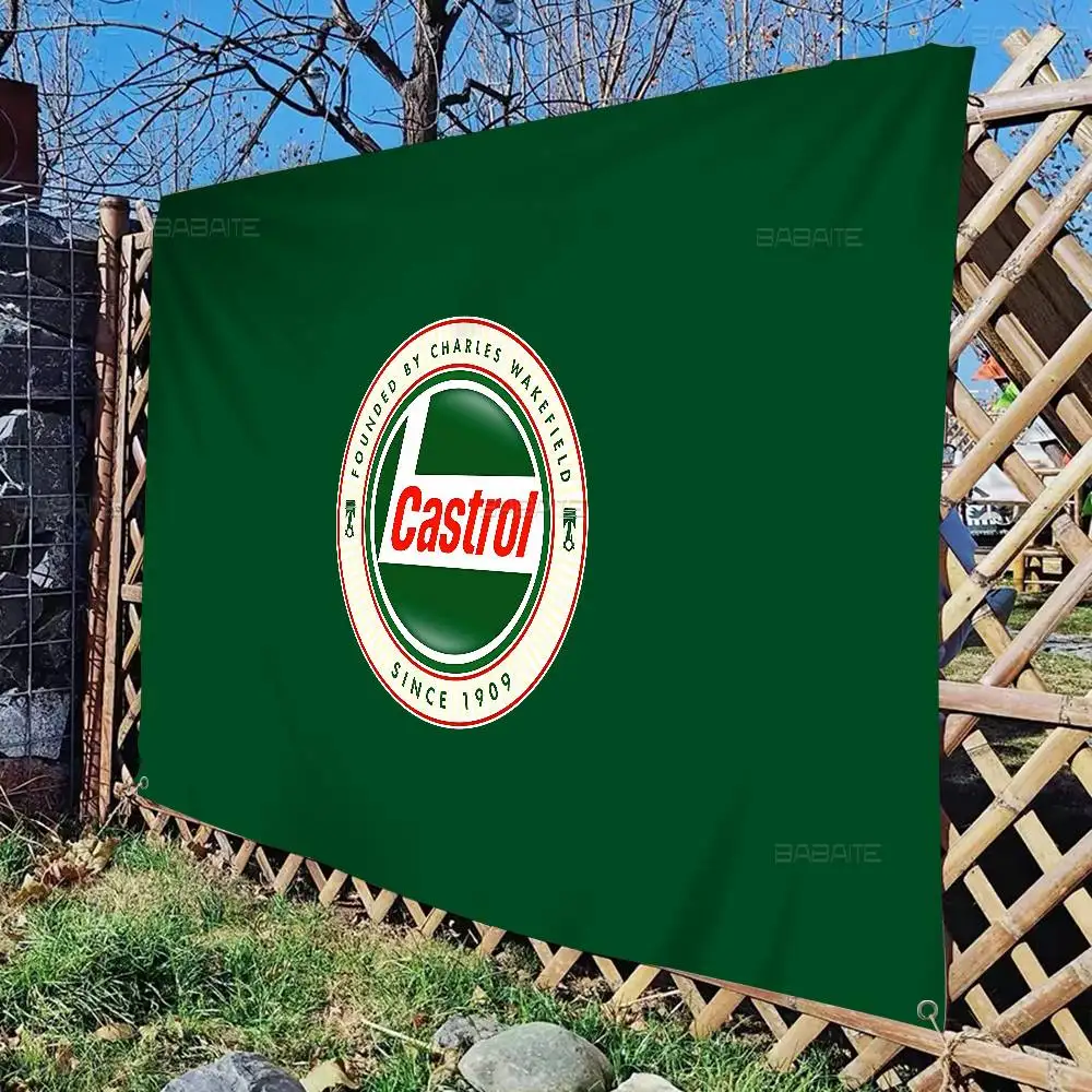 C-Castrol-S-S High End Quality Banner Printing Artistic Atmosphere Style Camping Flag