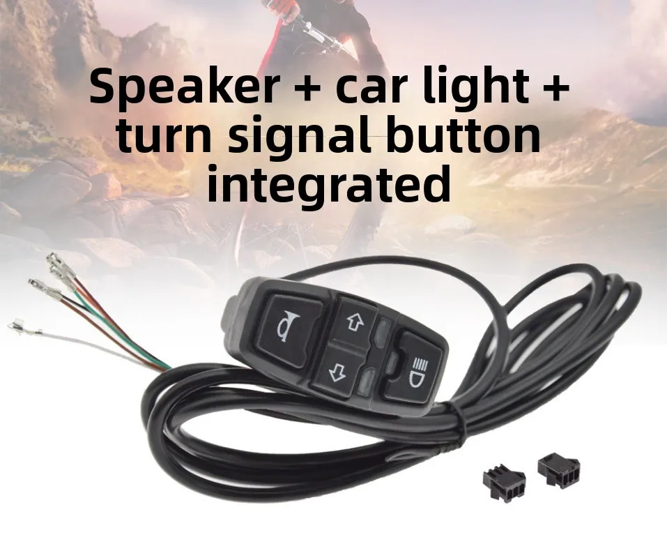 

1PC Ebike Front Brake Rear Light Set for 36V 48V Battery Contain Horn Headlight Switch and With Ebike Turn Functional Tail Light