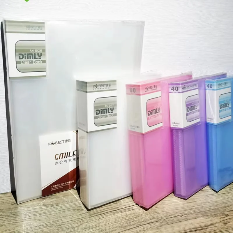 A5 Multilayer File Folder Insert Data Book 40-100 Pages Transparent Loose-leaf Students Paper Storage Office Management Supply