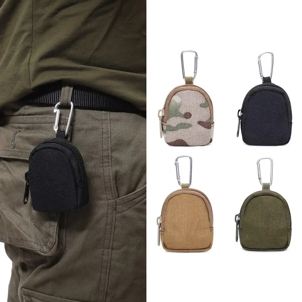 

Wear-Resistant Outdoor Coin Purse Earphone Pouches with Buckle Functional Key Bag Belt Waist Pouch Zipper Outdoor Waist Bag