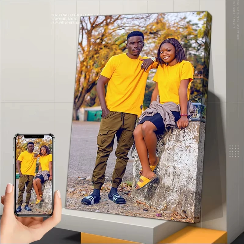 صور شخصية مخصصة قماش لوحات ملصقات مخصصة هدايا عيد الفن صور الحيوانات الأليفة صور الزفاف