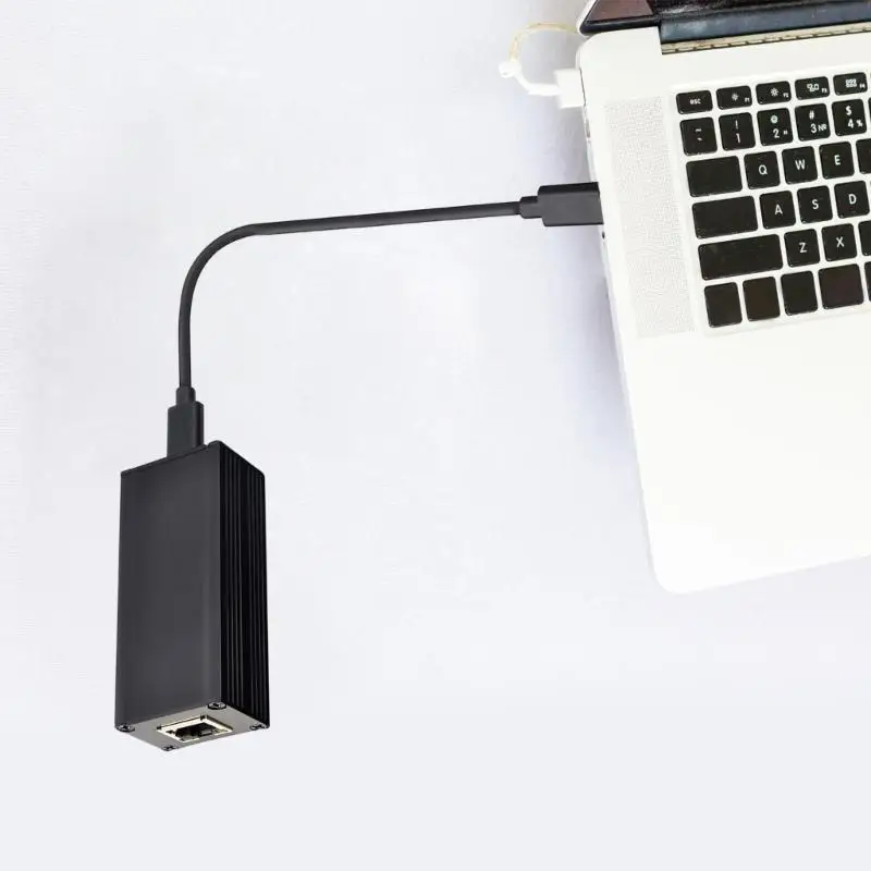 652f Fast Type C para Gigabit Poe Ethernet Adaptador 1000Mbps RJ45 Conversores para acesso estável