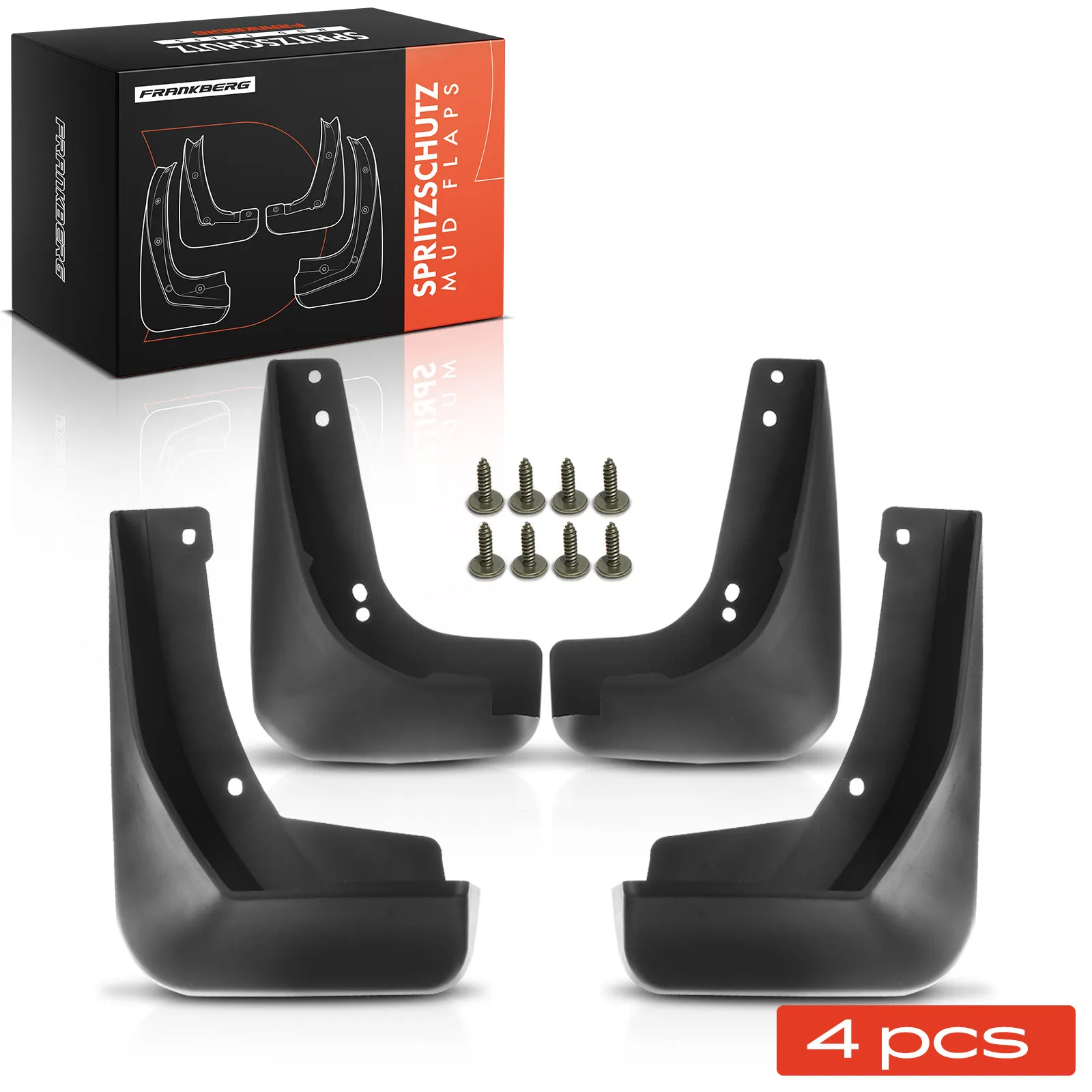 Frankberg 4x anti-spat spatborden voor en achter voor VW Touran 5 T1 15-18 1.2L 1.4L 1.6L 1.8L 2.0L