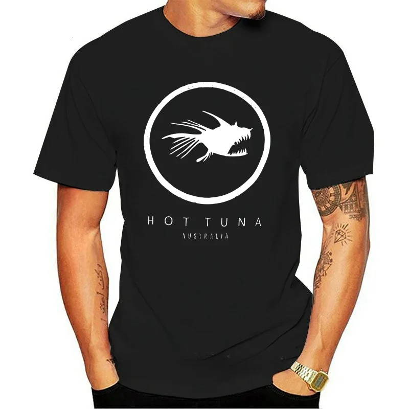 New SUMMER Hot Tuna Mens Logo T Shirt Top Short Sleeve Round Neck Black East C