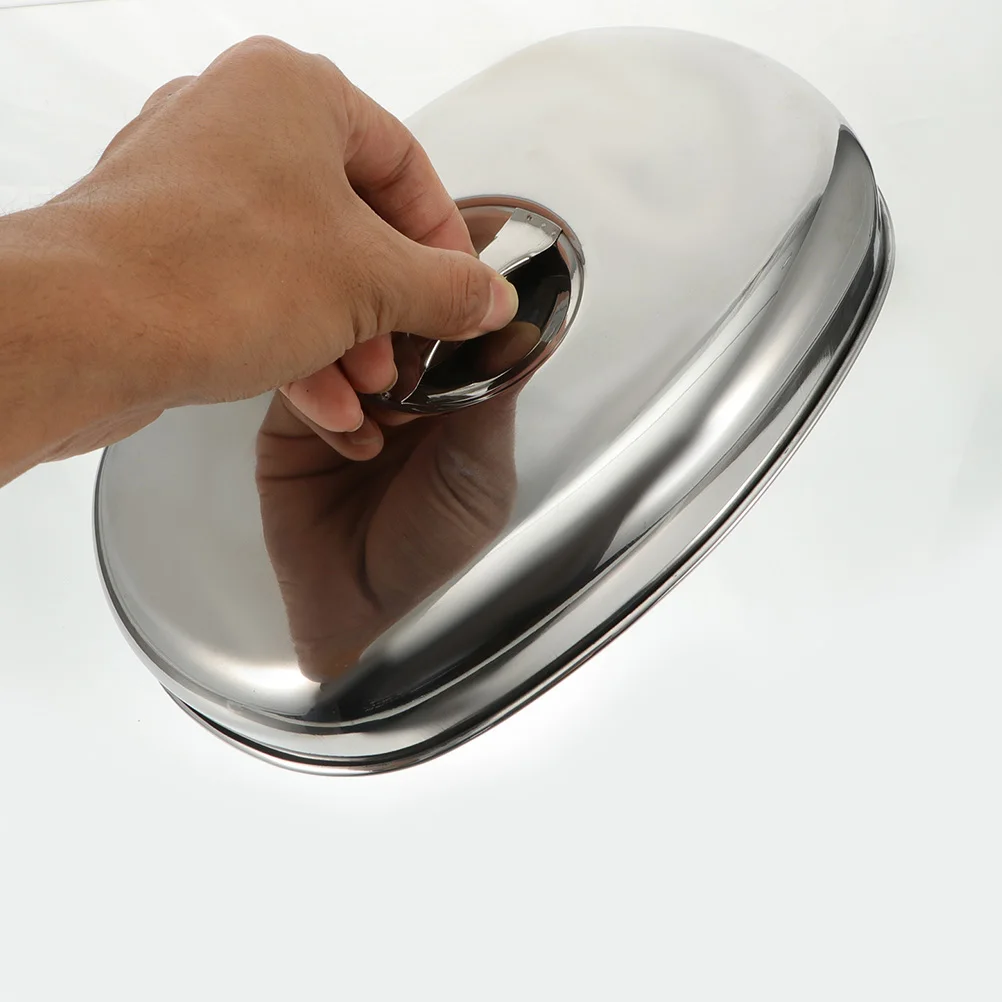 

2 Pcs Stainless Steel Food Cover Cloche Heat Preservation Dish Lid Insect Proof Kitchen Supplies Round