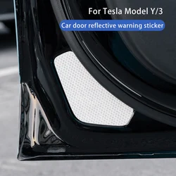 Adesivo di avvertimento riflettente per porta per tesla model 3/model Y reflettiver adesivo di avvertimento di sicurezza accessori interni per auto luminosi