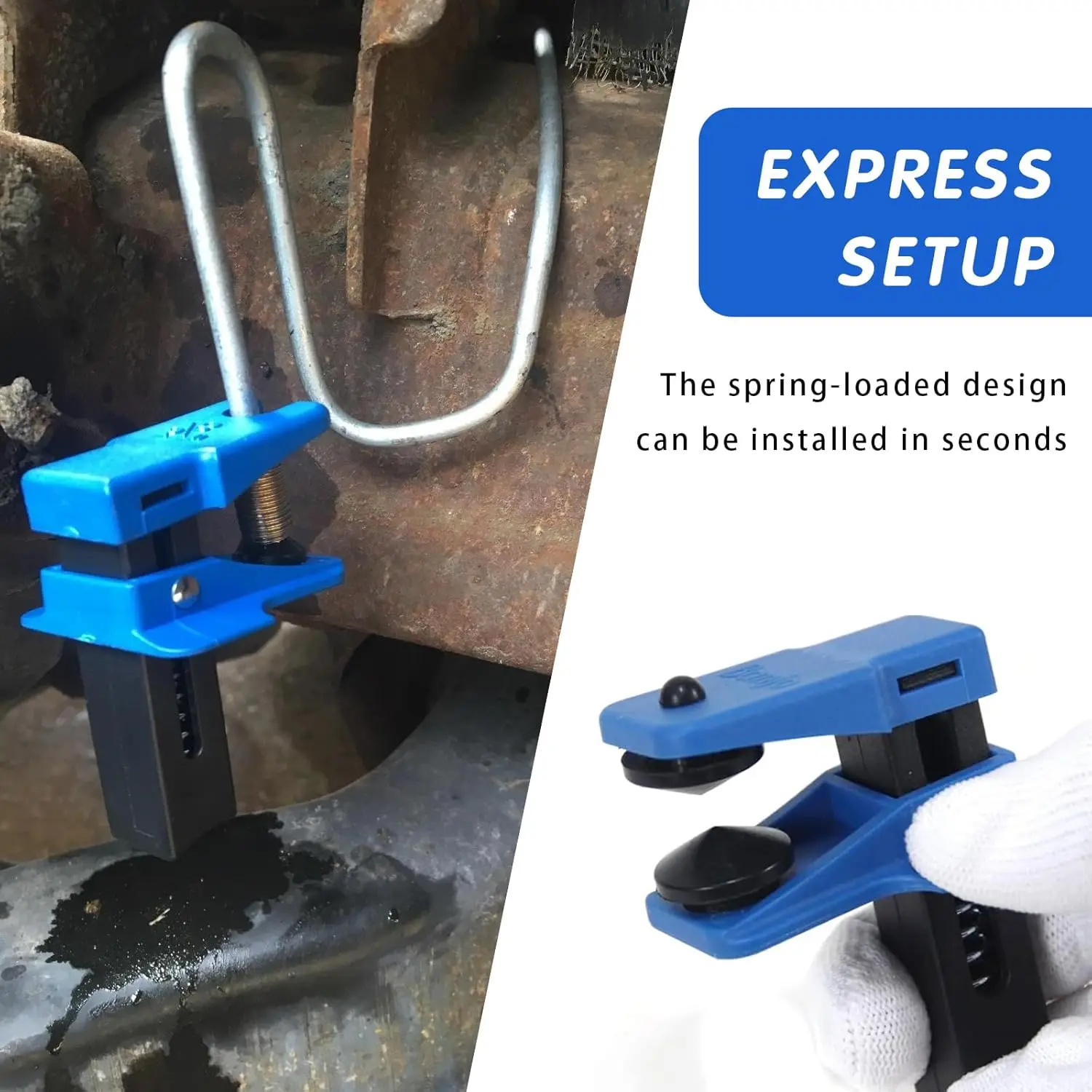 4pcs Car Brake Oil Clamp Pipe Plug Tool Blue Durable Car Brake Oil Pipe Clamp Brake Fluid Nozzle Sealing Clamp Car Accessories