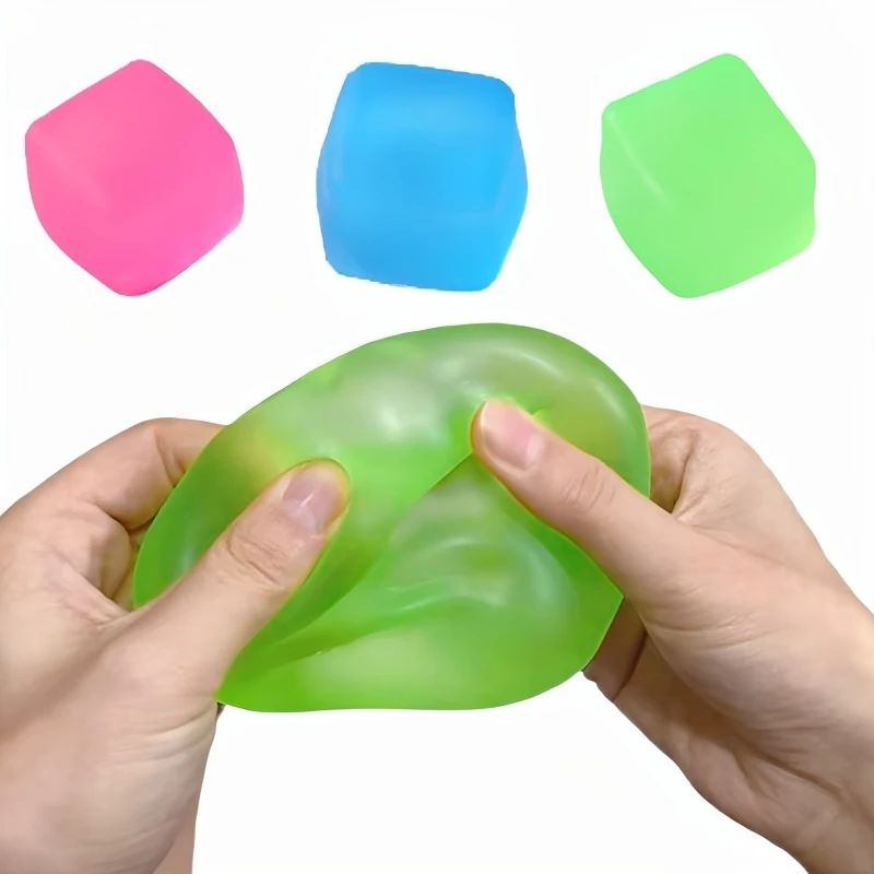 

Pink Maltose Squishy Toys Anti Stress Sensory Fidgets Toy Soft Simulated Transparent Blue Maltose Slow-rebound Decompression Toy