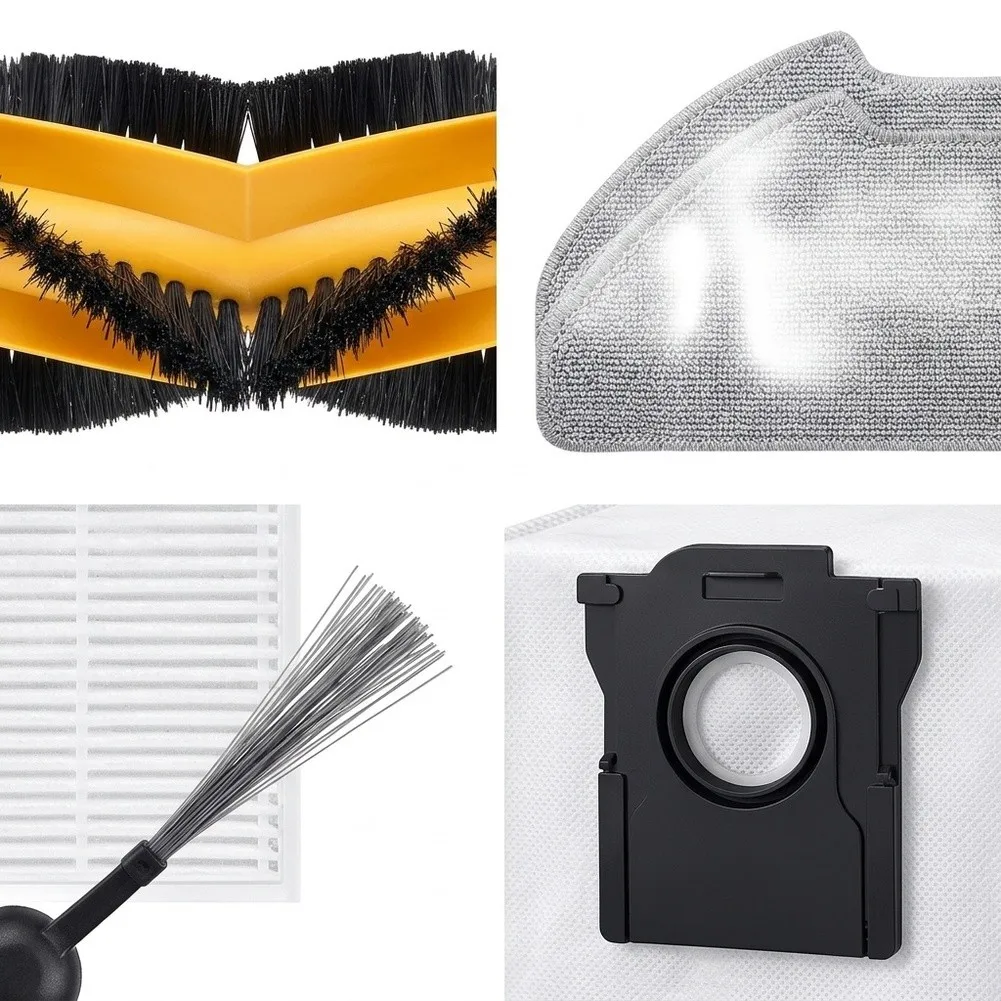 For Dreame For D20 For AIR for PLUS Compatible Robot Vacuum Accessory Kit Main Brush Side Brushes Filters Dust Bags Mop Pads 9