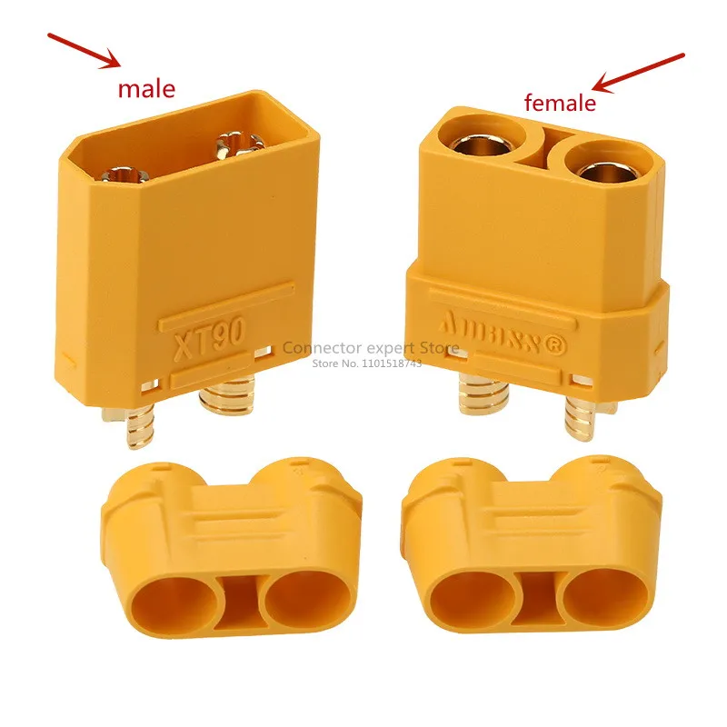 Amass TX90 XT90H With Protective Insulating End Cap Connectors Male Female XT90 for RC Hobby Model Lipo Battery