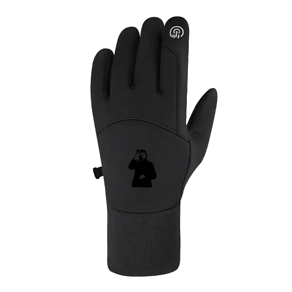 

Черный силуэт вмещает зимние теплые перчатки Mystery Tale для мужчин и женщин, ветрозащитный сенсорный экран для езды на велосипеде, катания на лыжах