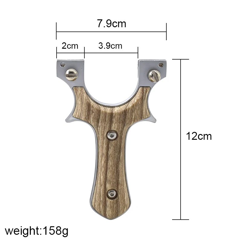 Professional Hunting Metal Slingshot Wooden Patch Sling Outdoor Shooting Entertainment Equipment with Laser and Rubber Band