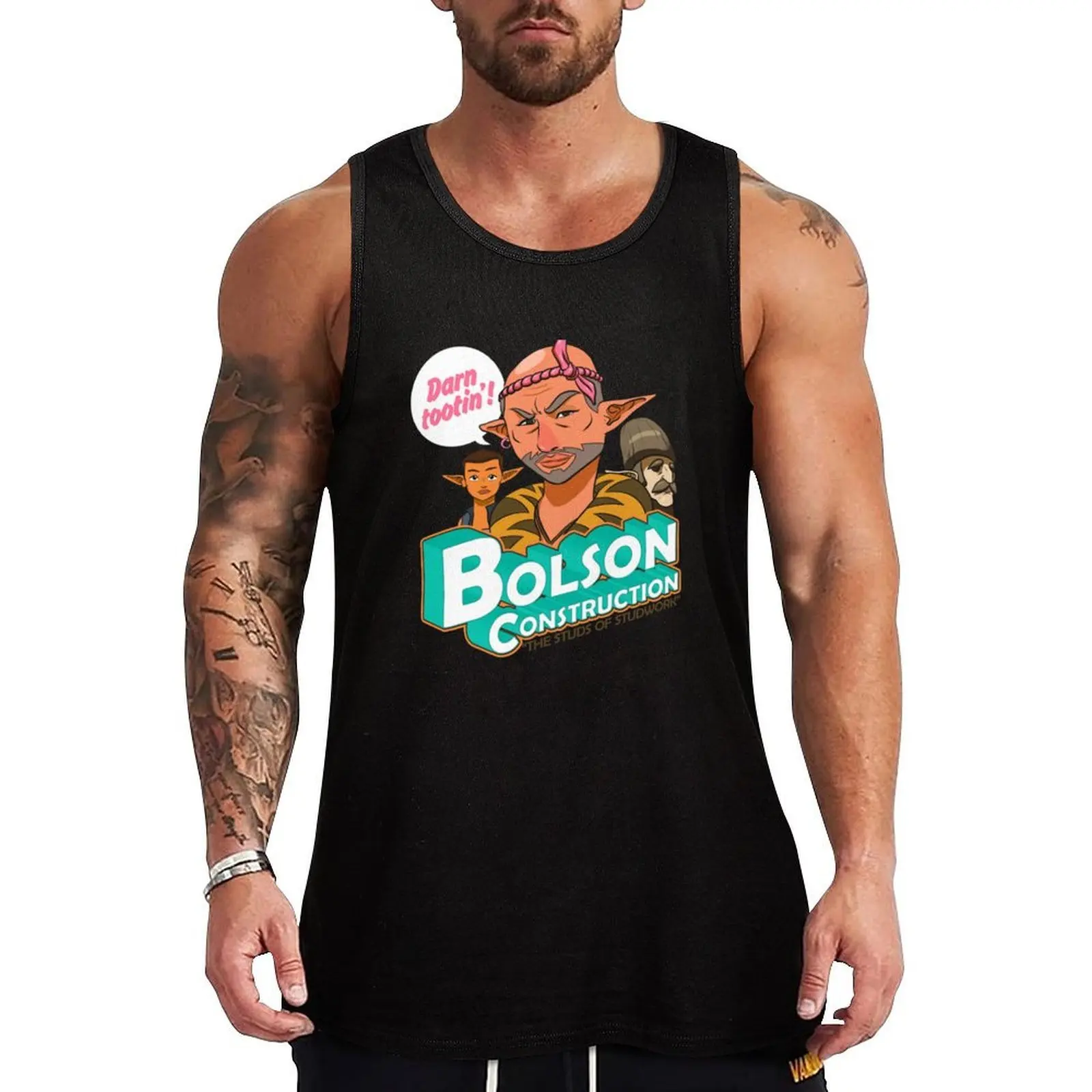 

Bolson Construction Tank Top Premium Soft Tank Top Breathable Comfort Sleeveless