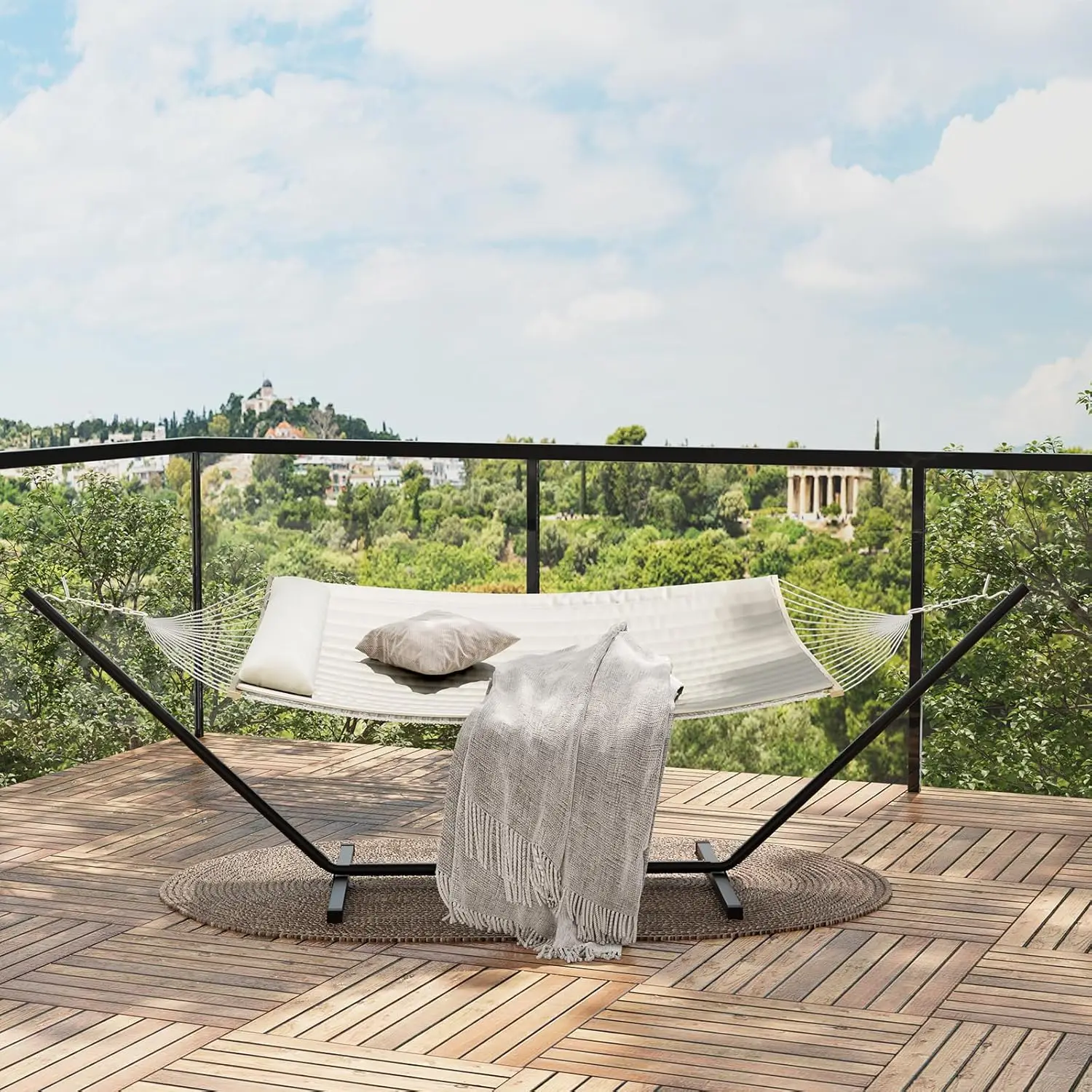 Heavy Duty Portable Hammock with Adjustable Stand