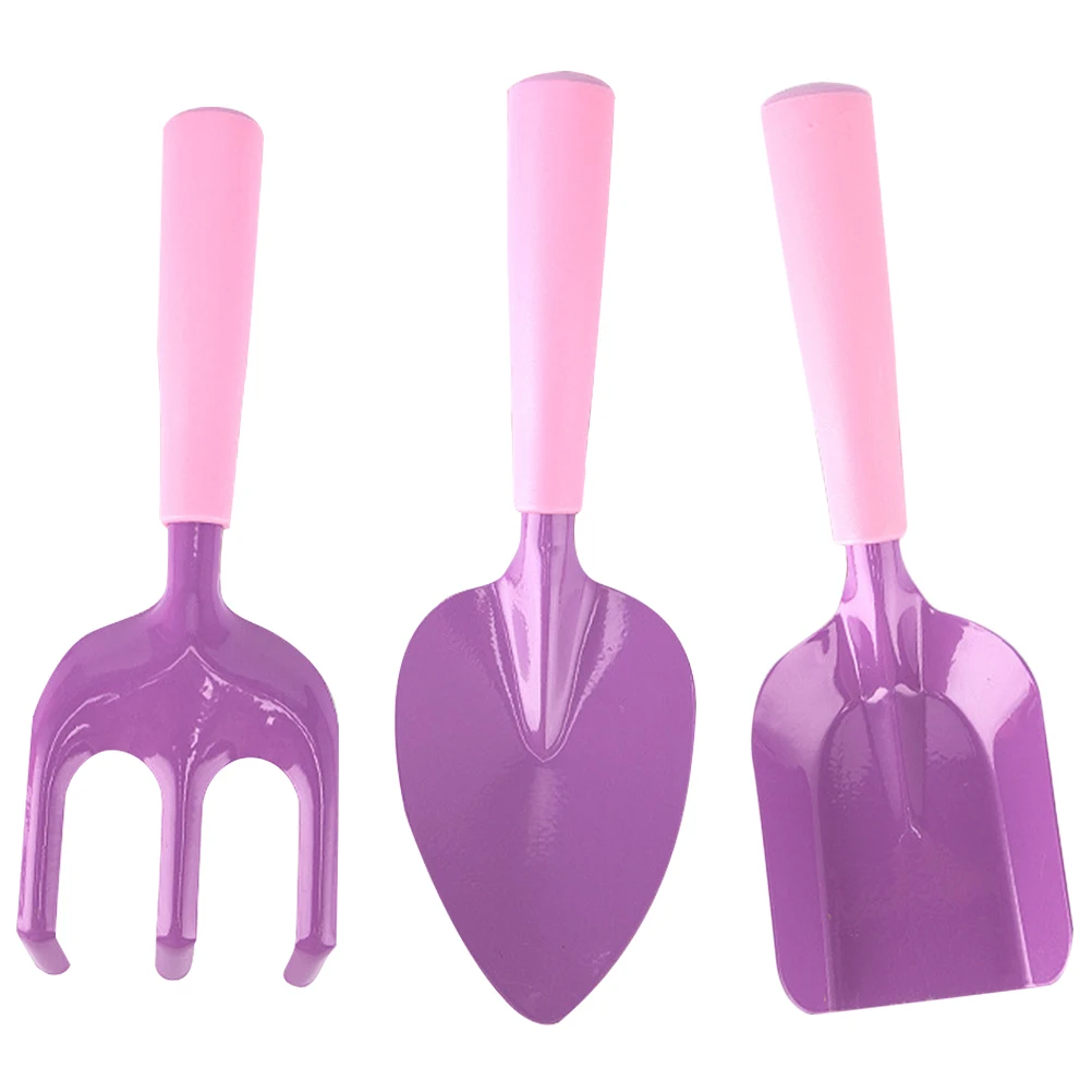 1 ensemble d'outils de jardin pour enfants, pelle métallique en plastique légère, couleurs vives, bac à sable de plage, désherbage, plantation, jouets de creusement
