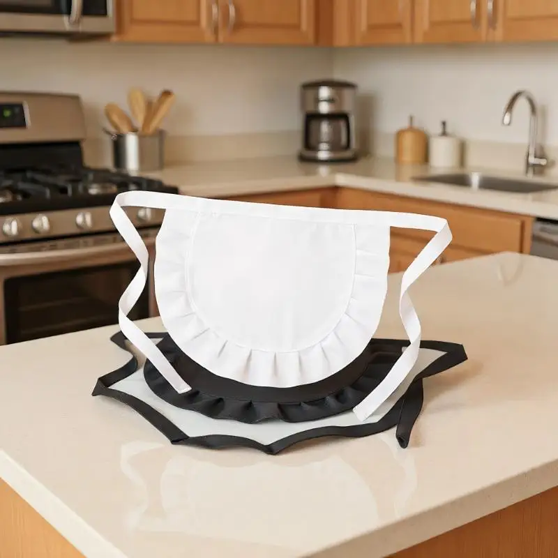 1 pièces serveuse femme de chambre Cosplay taille tablier demi tablier Costume tabliers de cuisine pour cuisine