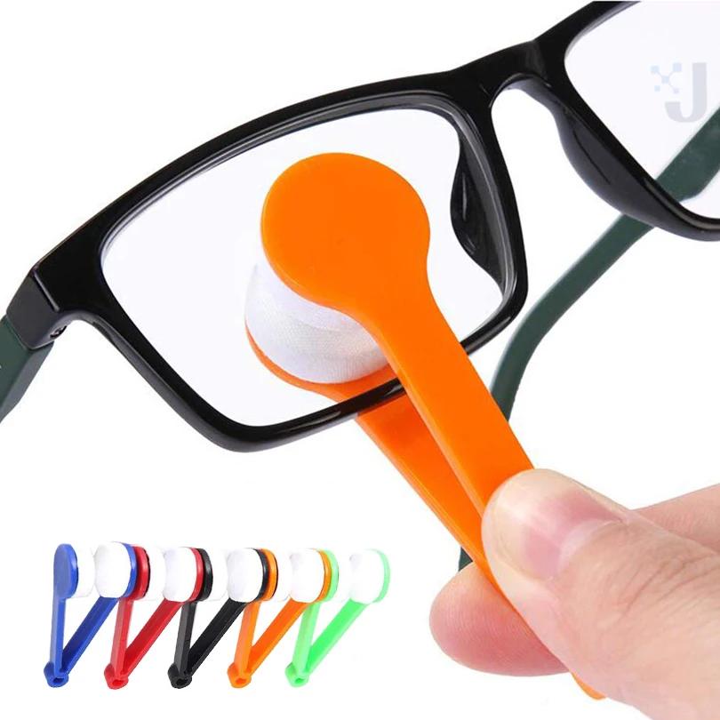 Two-side Glasses Brush Soft Microfiber Spectacles Cleaner Glasses New Creative Cleaner Rub Eyeglass Cleaning Brush Wiping Tool