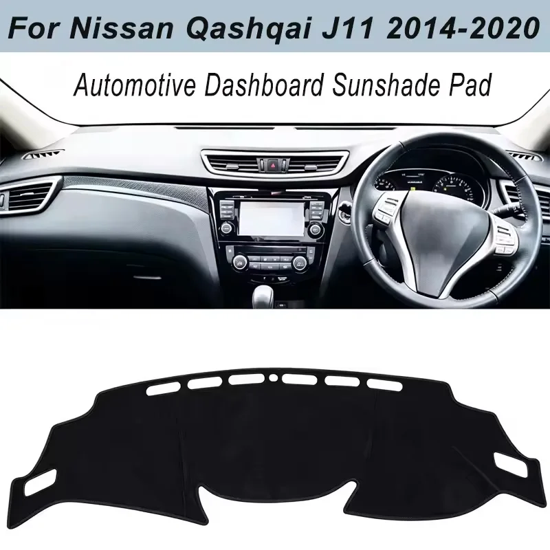 Dashboard Cover Dash Mat For Nissan Qashqai J11 2014-2020 Anti-Glare Non-Slip Sun Shade Interior Protector