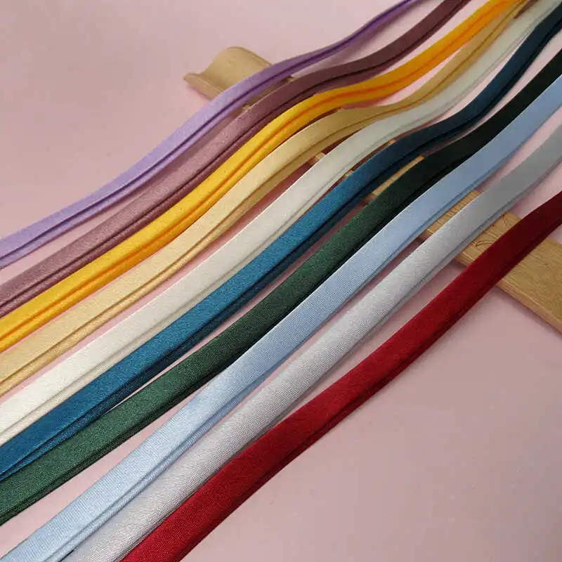 

Шелковая лента для отделки Ханьфу и Ципао, традиционного китайского костюма, атласная тесьма с косым кроем, тканевая полоска для домашнего шитья