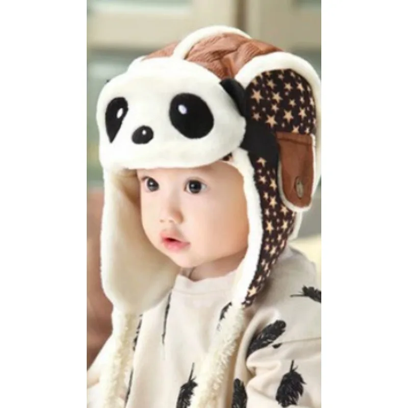 

1-5 Year Old Autumn/Winter Knitted Hat Baby Cartoon Panda Hat Outdoor Activity Accessories Caps