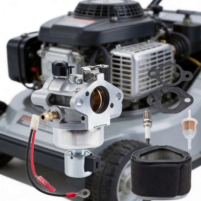   Mower Carburetor with Metal Body and Wire Shown for Service Use