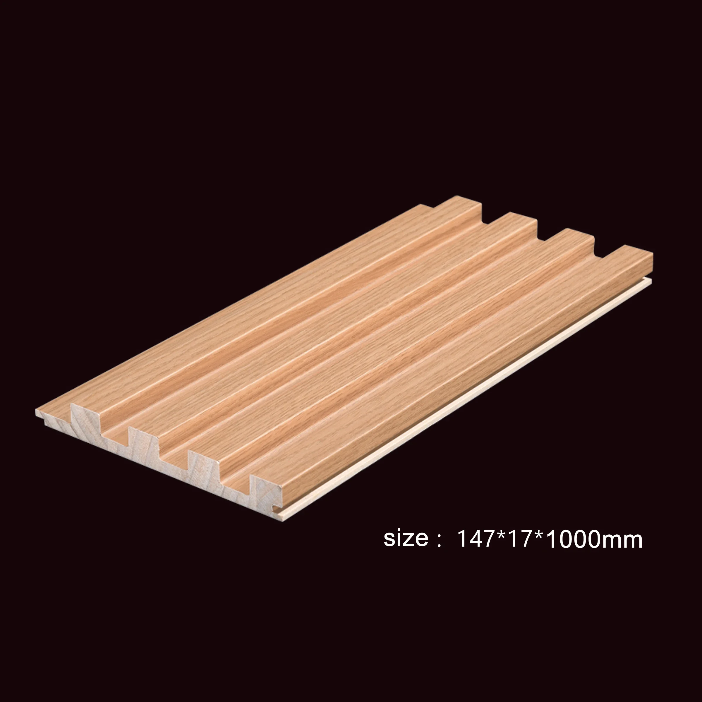 10 buah Panel Flut Panel dinding warna kayu dekorasi Interior bahan bangunan kustomisasi Internasional