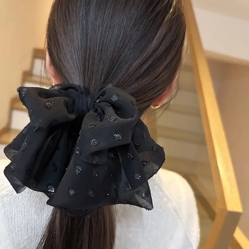 

Elegant French Retro Hair Accessory Chic Ponytail Shark Clip with Heart and Waterdrop Decoration