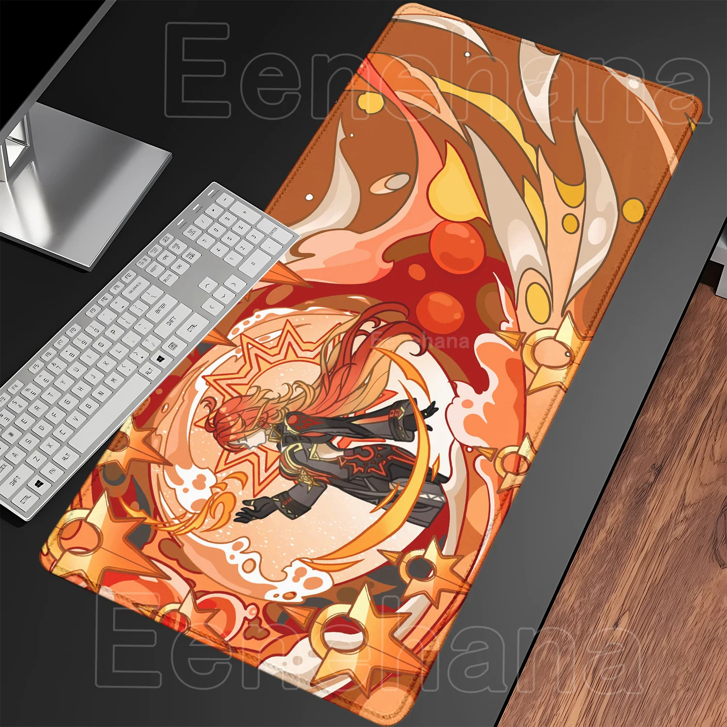 

Furina Neuvillette Mavuika Wanderer Raiden Large Genshin Impact Mouse Pad Non-slip Keyboard Desk Mat office accessories Mousepad