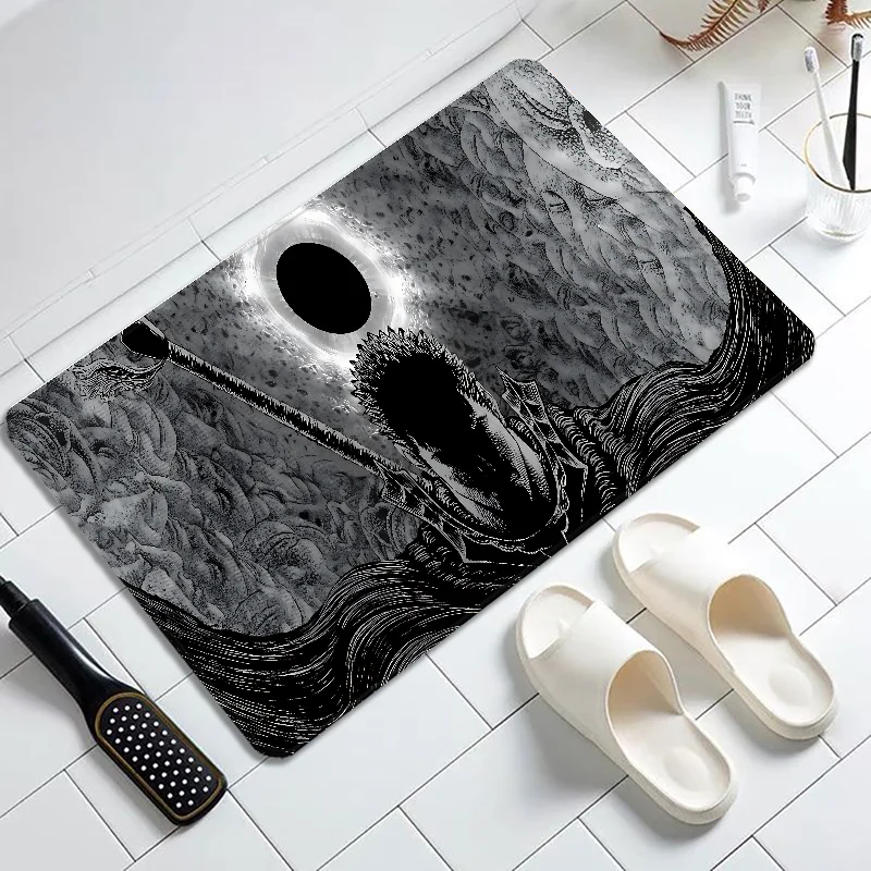 Anime Berserk Door Mat Entrance Non-slip Doormat Washable Kitchen Carpet Hallway Rugs Bathroom Bath Door Mats