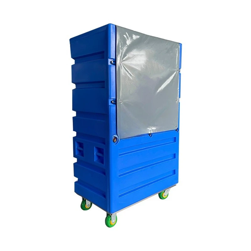 Plastic cage car Thickened and durable washing plant Linen storage and transportation Turnaround plastic cage car