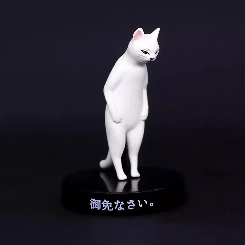 QUALIA Original Gashapon Capsule Toy Cute Kawaii Bowing Cat Kneel Kitty Animal Ornaments Figurine Anime Creative Gift