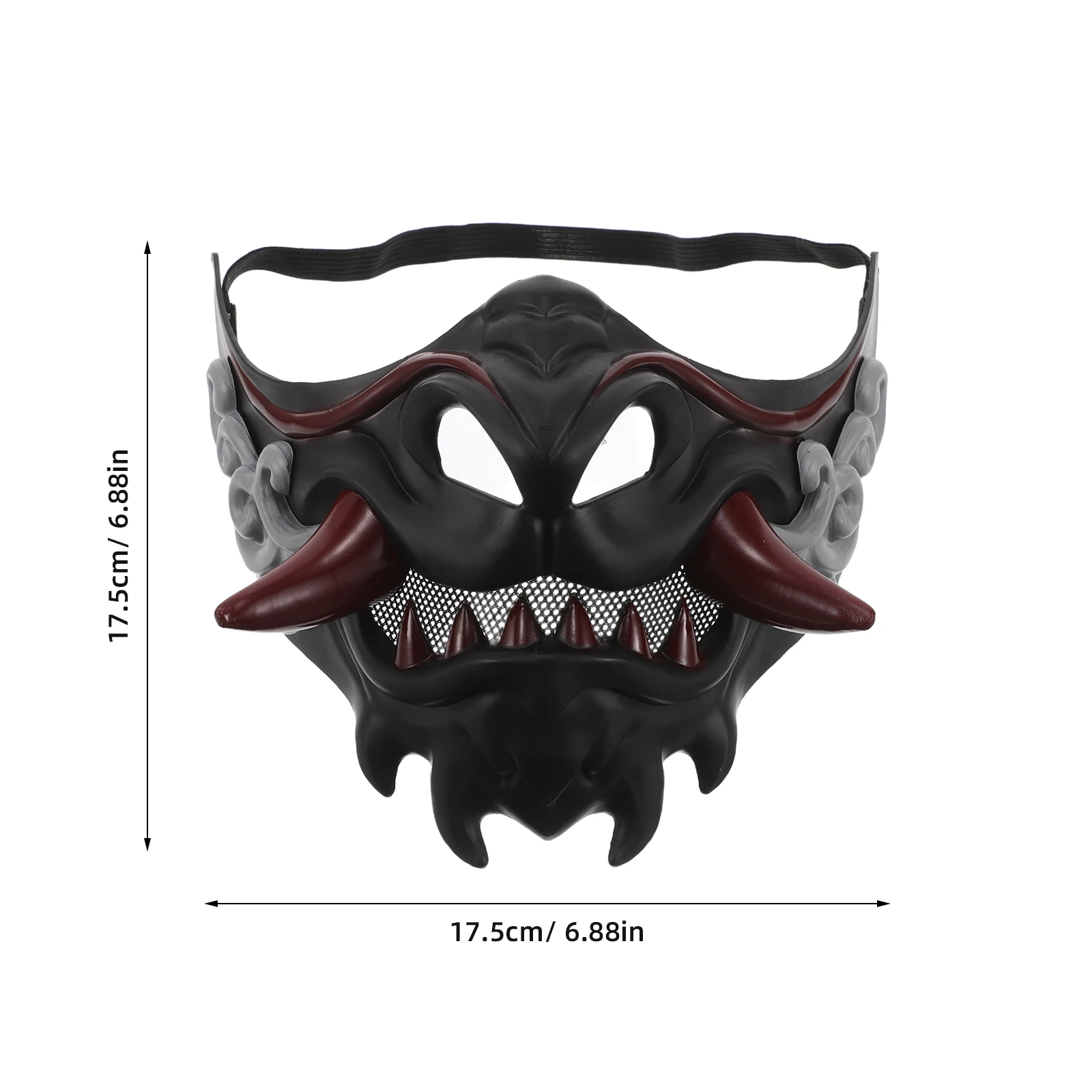 Unikatowa Maska Samuraj Maska na Twarz Cosplay Makijaż Impreza Cosplay Maska Samuraja Impreza Maska Samuraja Występ Sceniczny Japońska Maska Dramatyczna