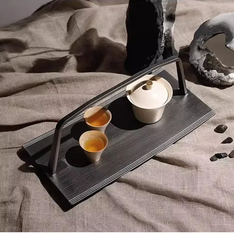 Modern Metal Serving Tray Luxury Home Decor Coffee Table Organizer Desktop Storage Rack Hotel Room Decoration Accessories