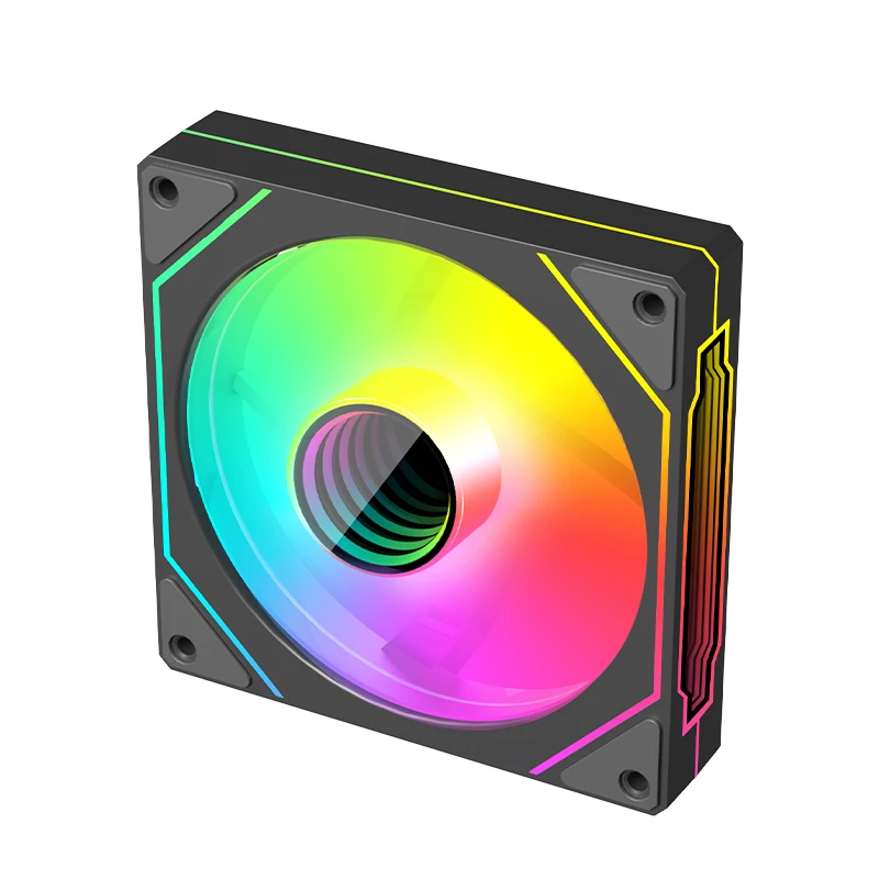 

12cm ARGB Case Fan 5V 3Pin 4 Pin PWM Computer Case PC Cooling Fan Infinity Mirror Silent Chassis Fan 800-1800 RPM for Gaming PC