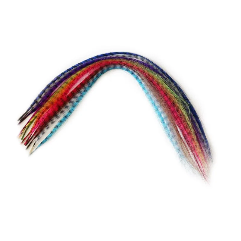 Matériel pour attacher des mouches en Fiber de méné, 12 couleurs assorties, bandes de cheveux Ultra fins et lisses, bar, truite en acier