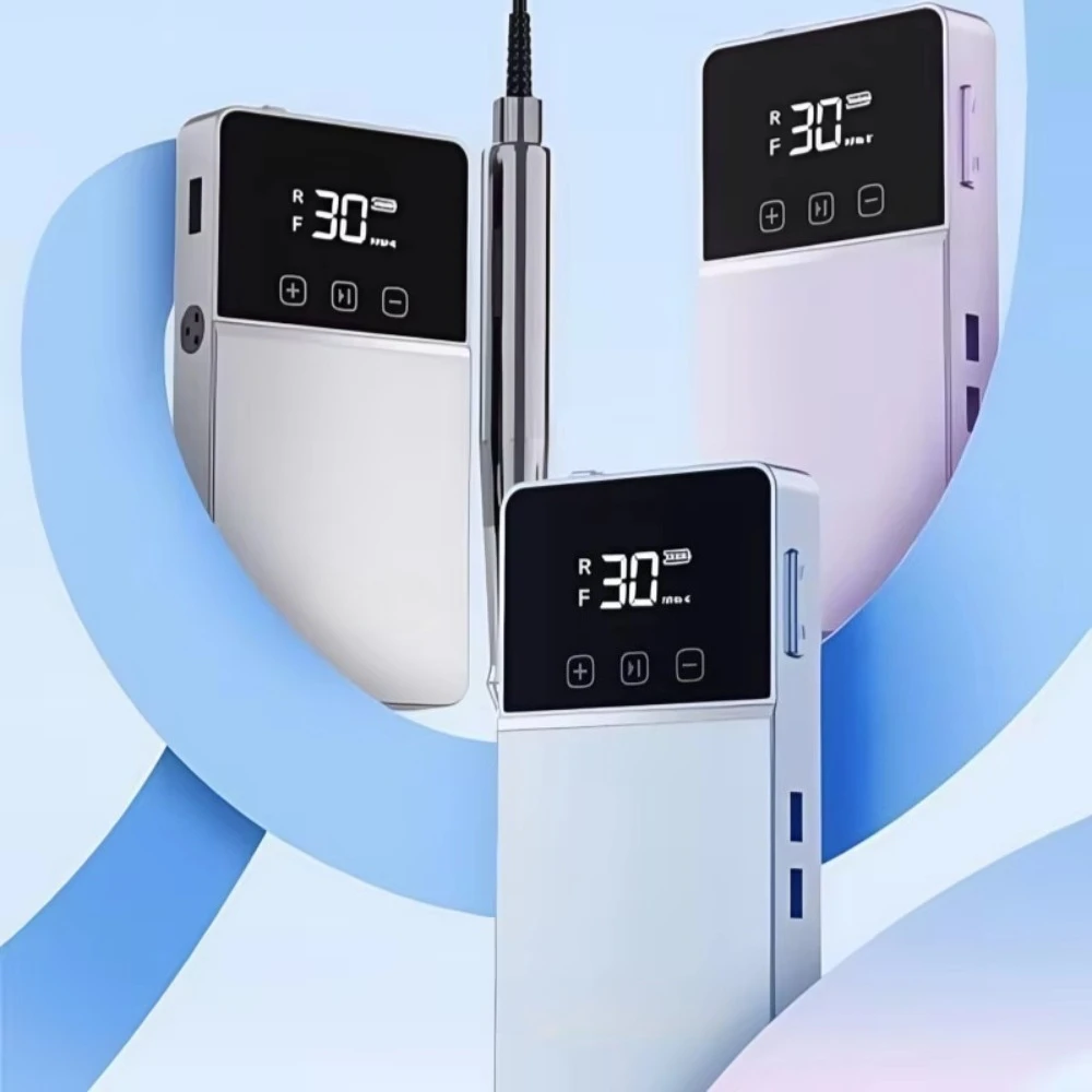 

Электрическая машинка для маникюра 30000 об/мин, высокомоментная бесщеточная портативная дрель для ногтей, перезаряжаемая