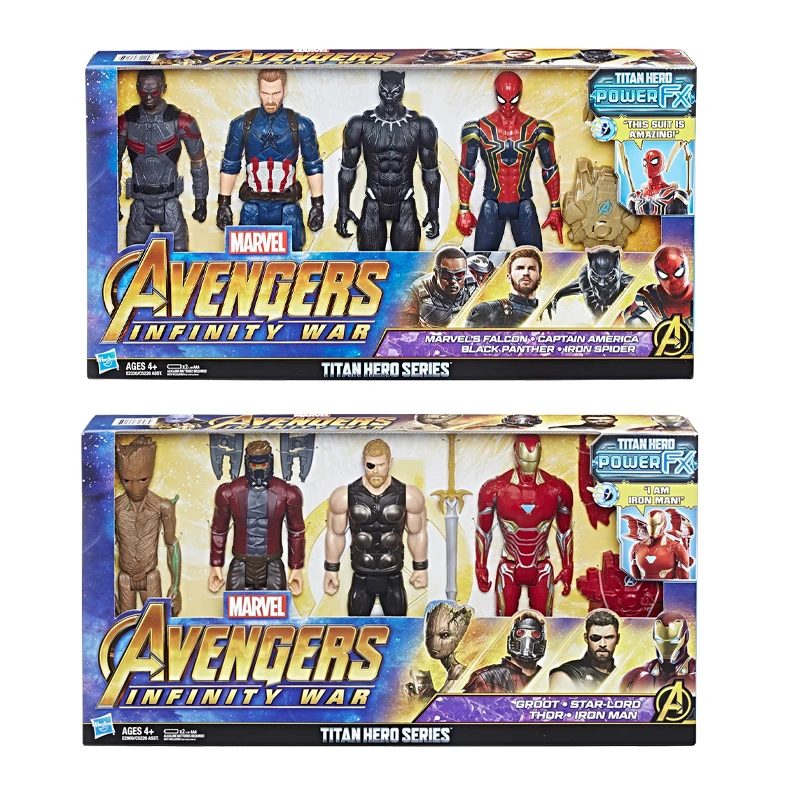 

Marvel Avengers Infinity War Titan Hero Series 12 Inch Figure 4 Pack Set Iron Man Thor Captain America Black Panther Boys' Toys