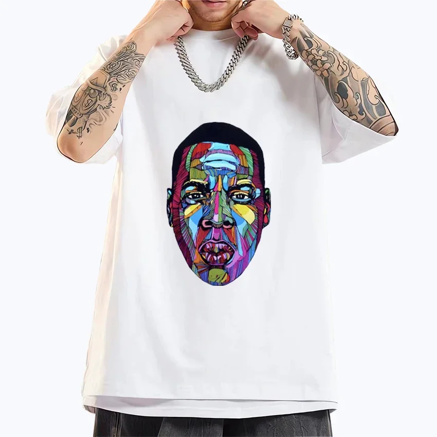 Hot sale JAY-Z Graphics print T shirts New Men Women vintage Hip Hop harajuku streetwear Unisex 100% Cotton short sleeve T-shirt