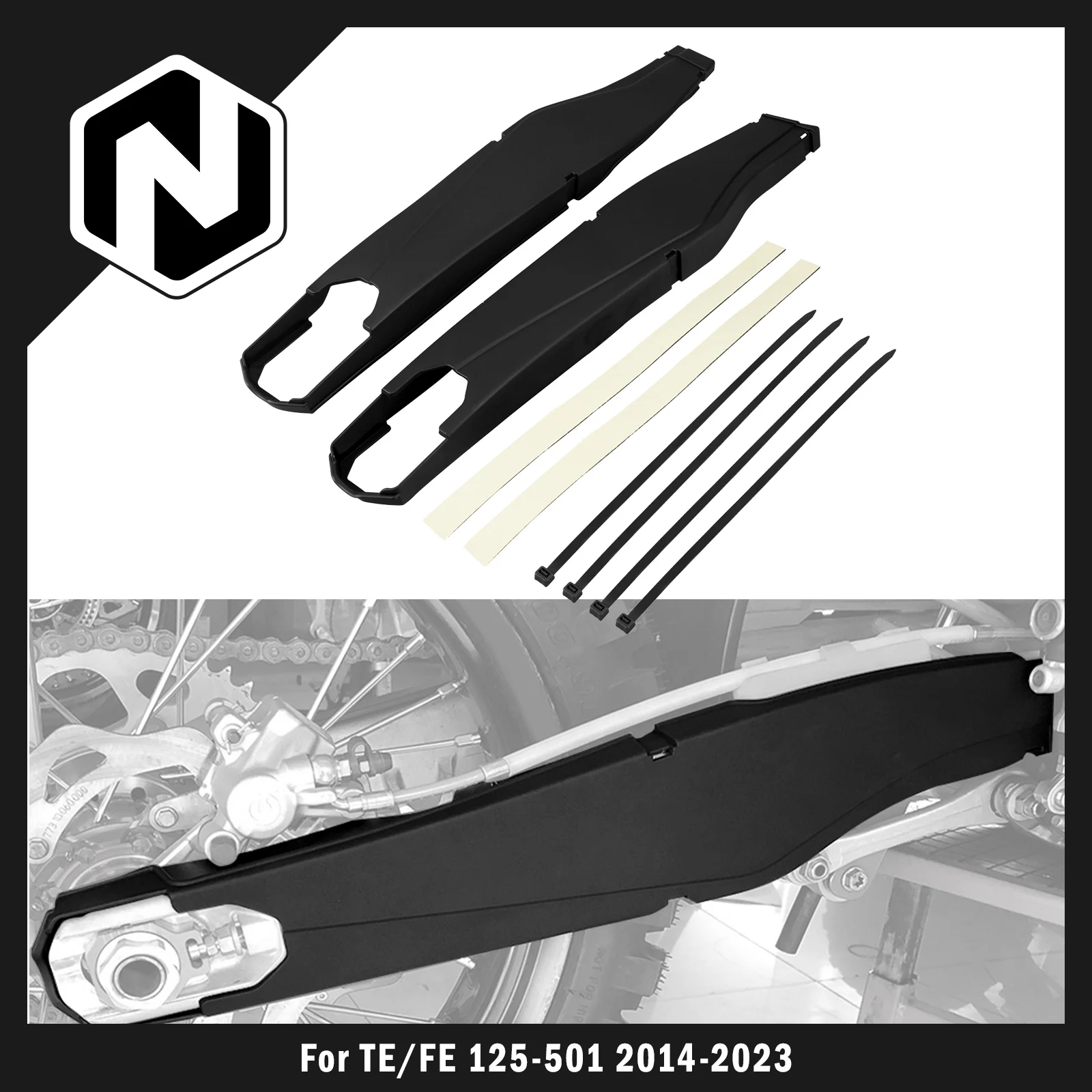 NICECNC For Husqvarna TE 300 TE 250 FE 250 FE 350 FE 450 501 2014-2023 TC 125 FC 250 TX 300 2014-2022 Swingarm Guard Protector