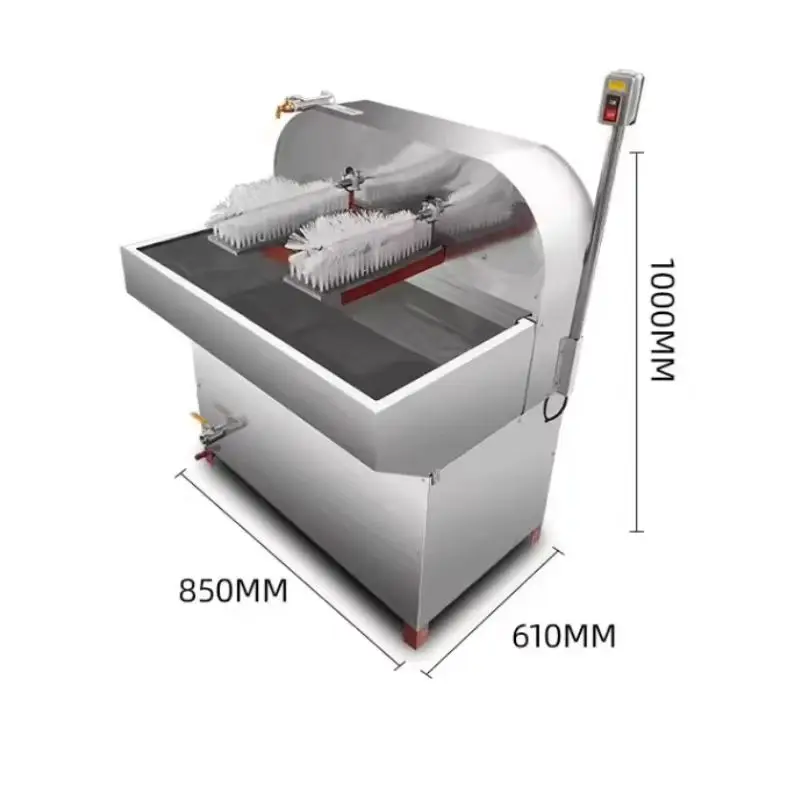 Gold Seller Commercial 2-Head Semi-Automatic Brush Washer for Plastic/Glass Bottles High Capacity Water Cleaning Machine