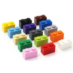 Blocs de Construction en vrac, briques épaisses 1x2, Assemblage éducatif, jouets de Construction pour enfants, taille Compatible avec la marque, 60 pièces/lot