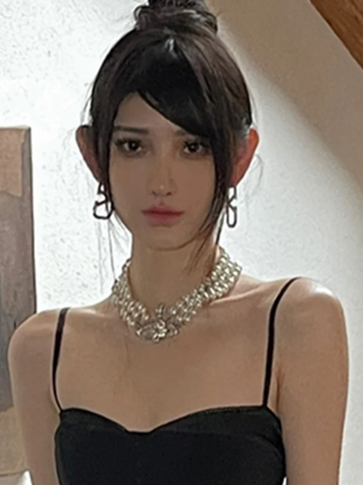 

ChiclyNana Vintage Tee-Layer Pearl Nelace Women's Faion Jewelry Accory Luxury mat Design Ele Feel