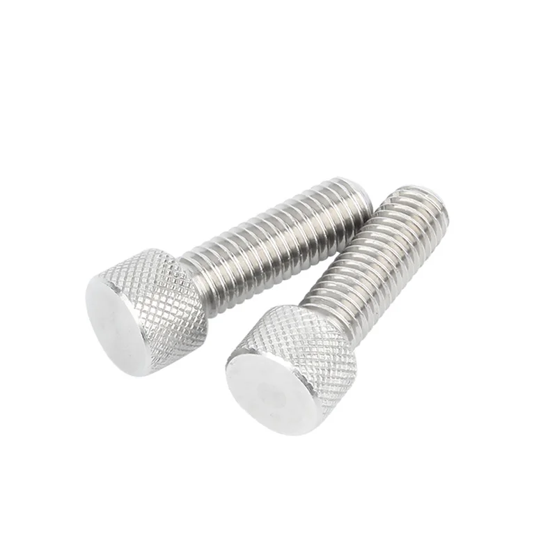 Parafusos de polegar m2 m2.5 m3 m4 m5 m6 m8 304 cabeça knurl de aço inoxidável apertar parafuso redondo ajuste mão parafuso