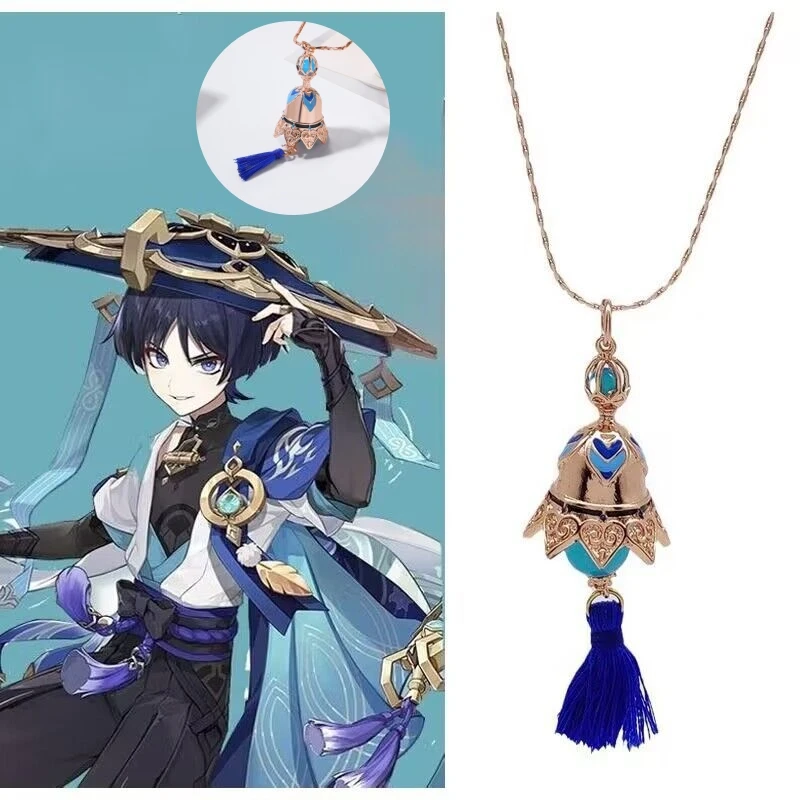 Spel Genshin Impact Scaramouche Cosplay Ketting Zwerver Balladeer Kunikuzushi Kleine Bel Hanger Cosplay Accessoires